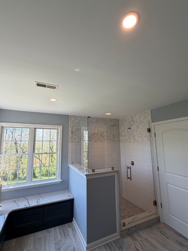 Bathroom renovation lighting completed by CMD Electric
