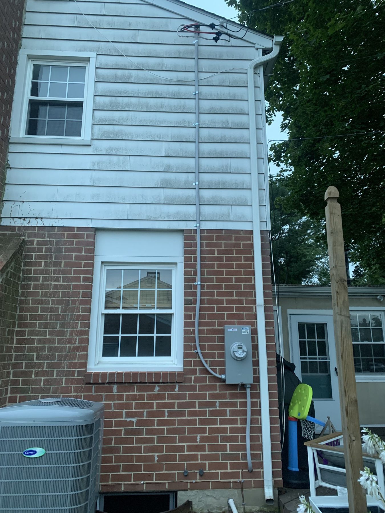 Exterior electrical service wiring installed by CMD Electric